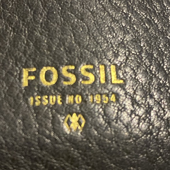 Fossil Preston Flip Clutch Wallet Womens One Size Black Leather Zip Organizer - Picture 6 of 7
